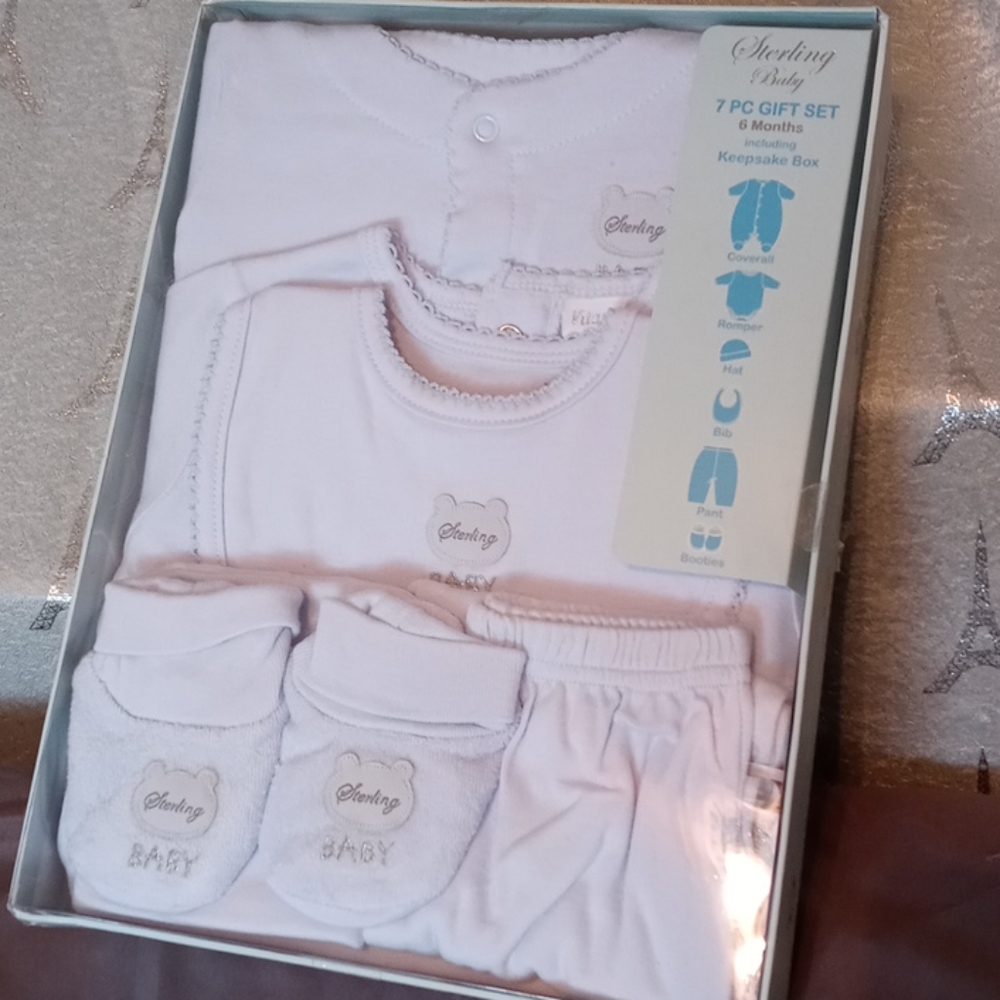 NIB Sterling Baby by Vitamins 7 Piece Gift Set